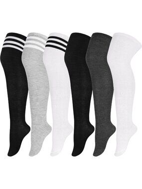 Cozy Plus Size Over Knee Socks for Women - Warm Thigh High Stockings, L-XXL